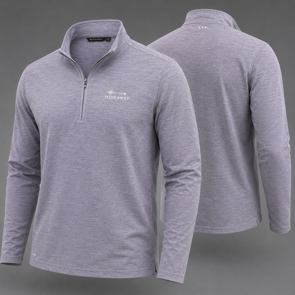 Travis Mathew SHIRT  MENS XL Long Sleeve 1/4 Zip Performance Golf Jacket  GRAY
